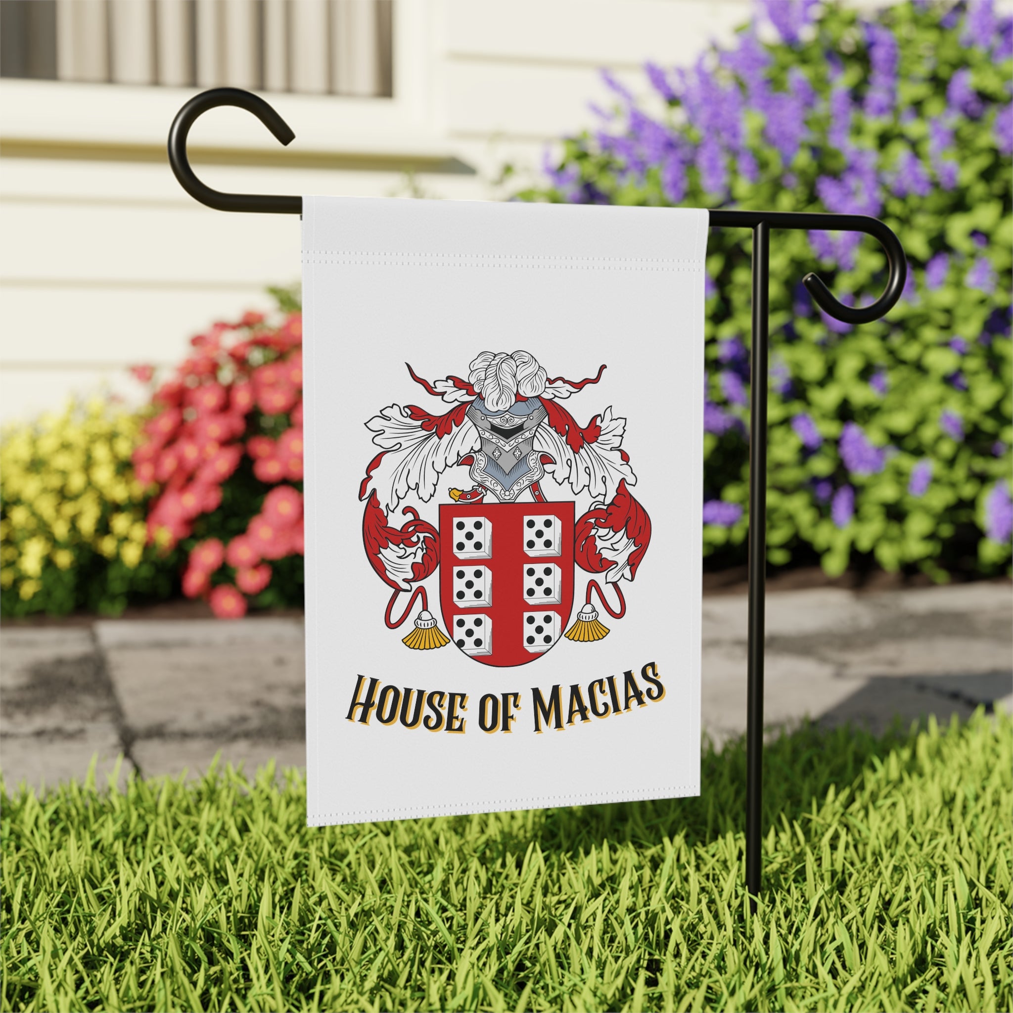 Macias Family Crest Garden Flag