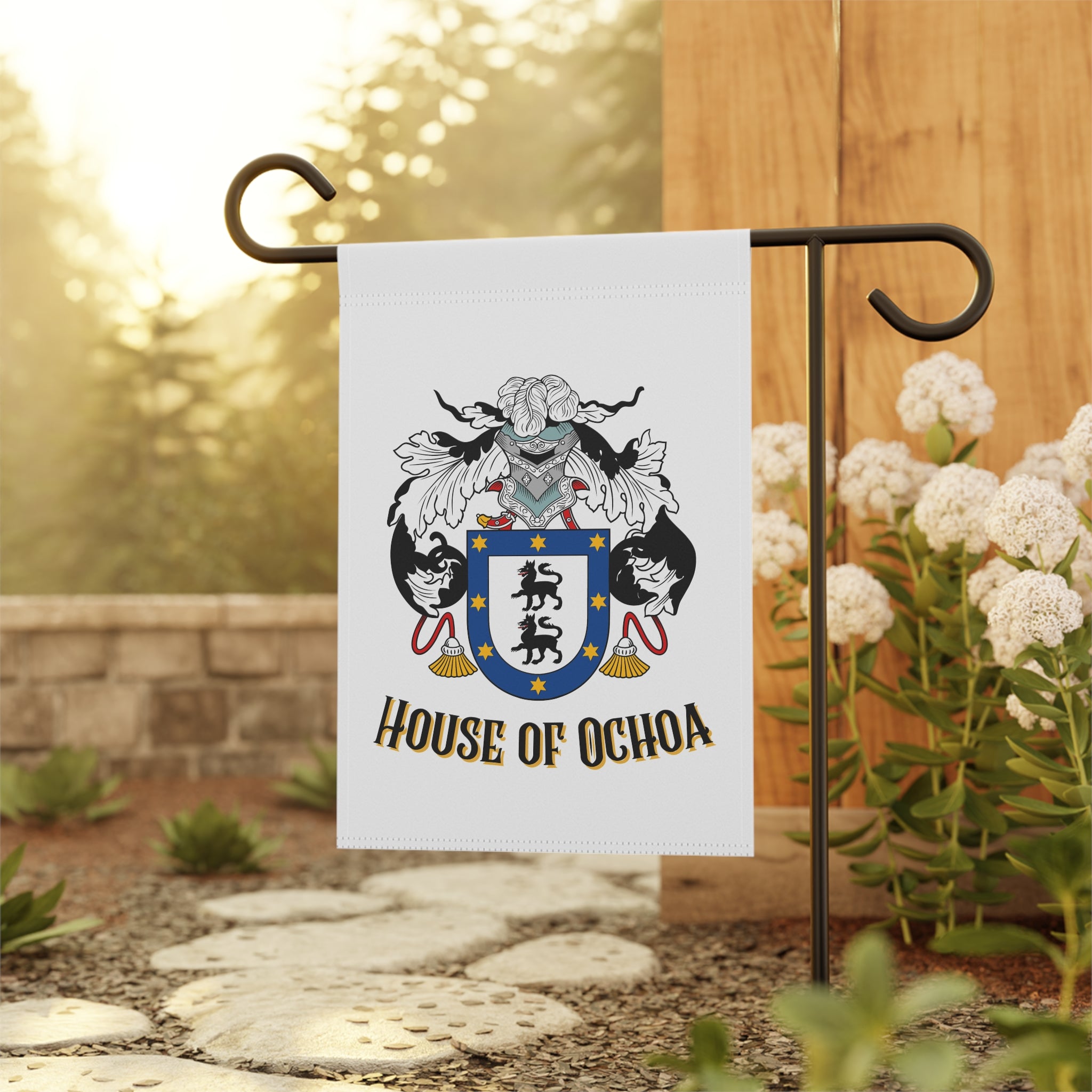 Ochoa Family Crest Garden Flag
