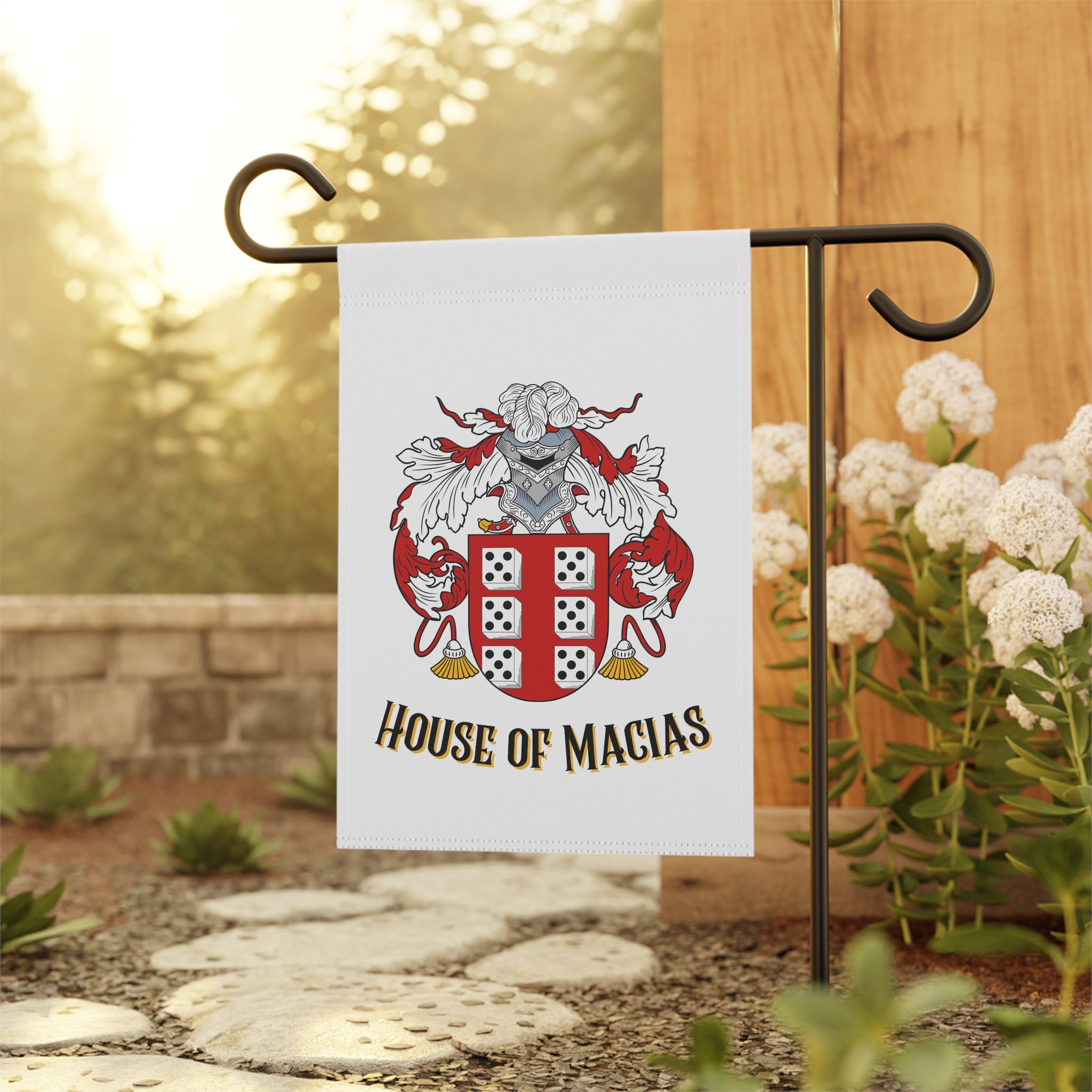 Macias Family Crest Garden Flag