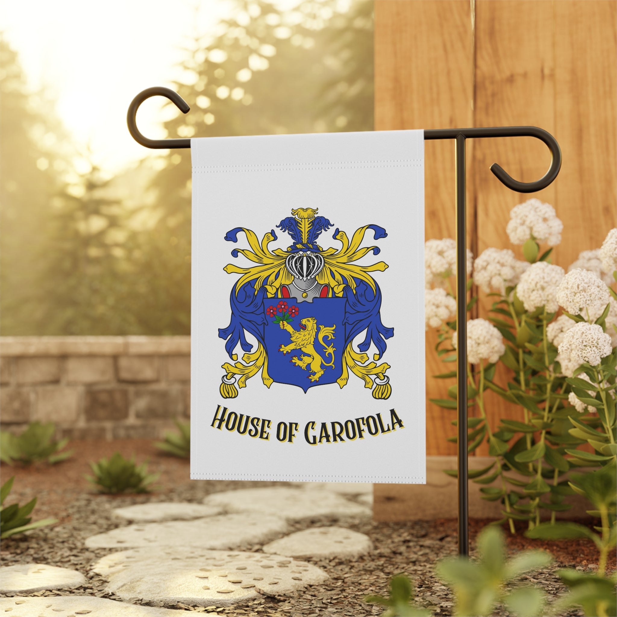 Garofola Family Crest Garden Flag