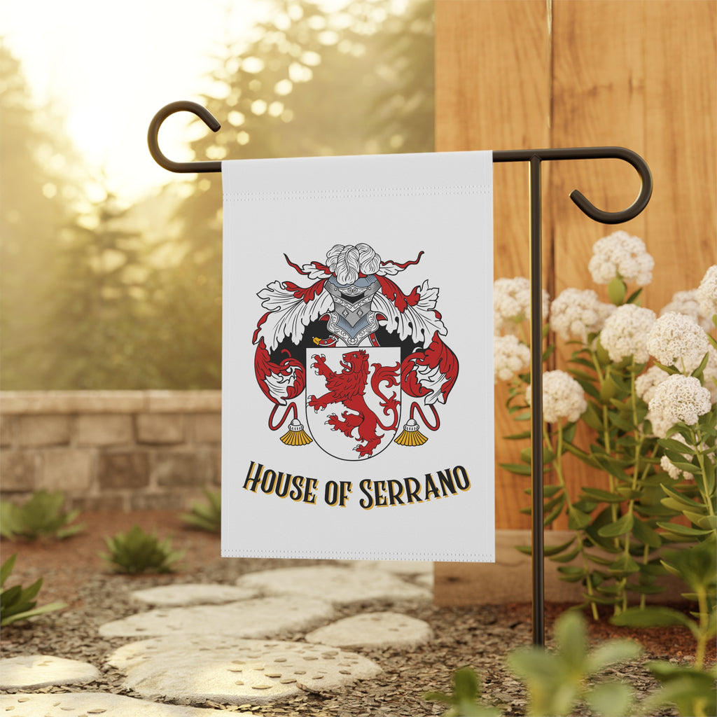 Serrano Family Crest Garden Flag