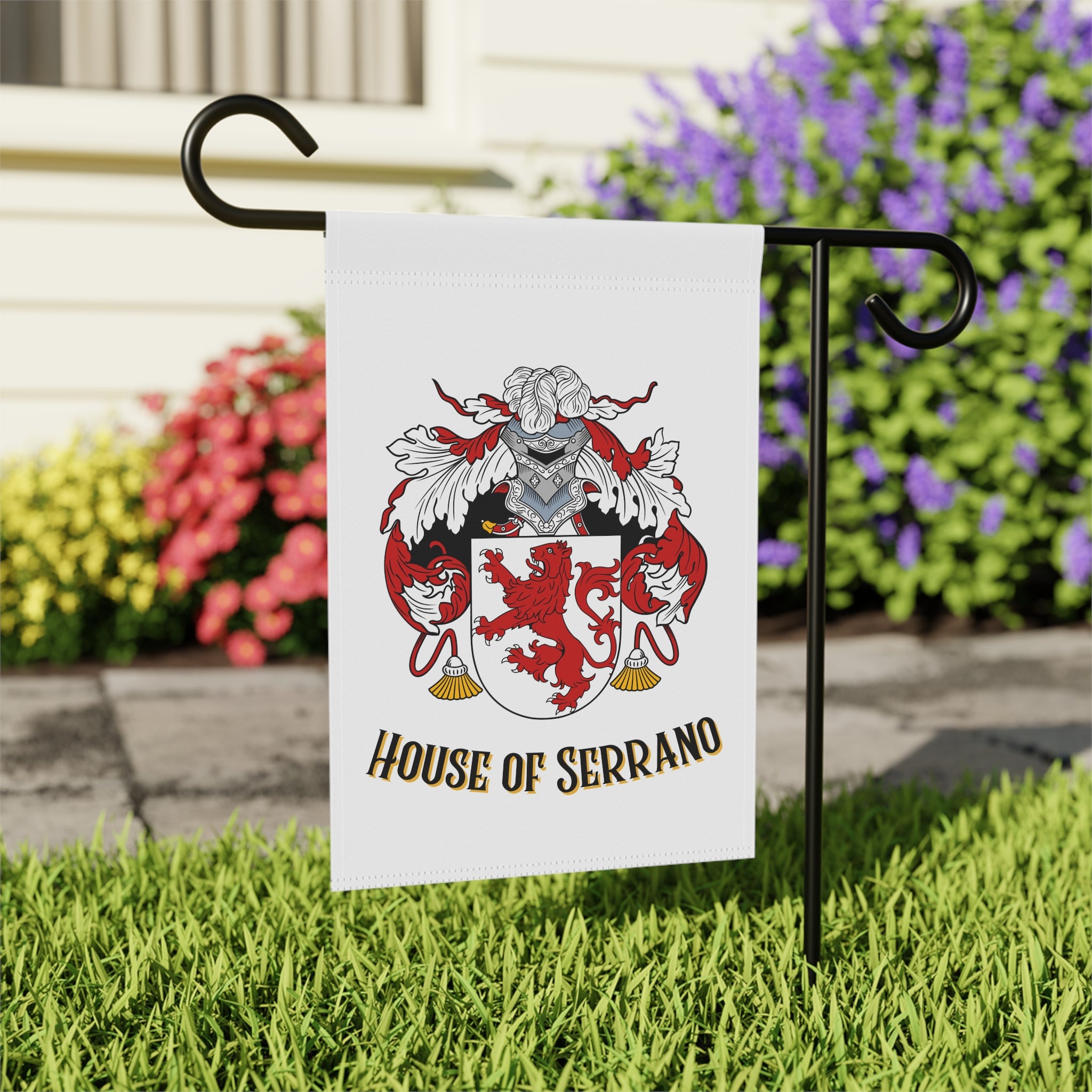 Serrano Family Crest Garden Flag